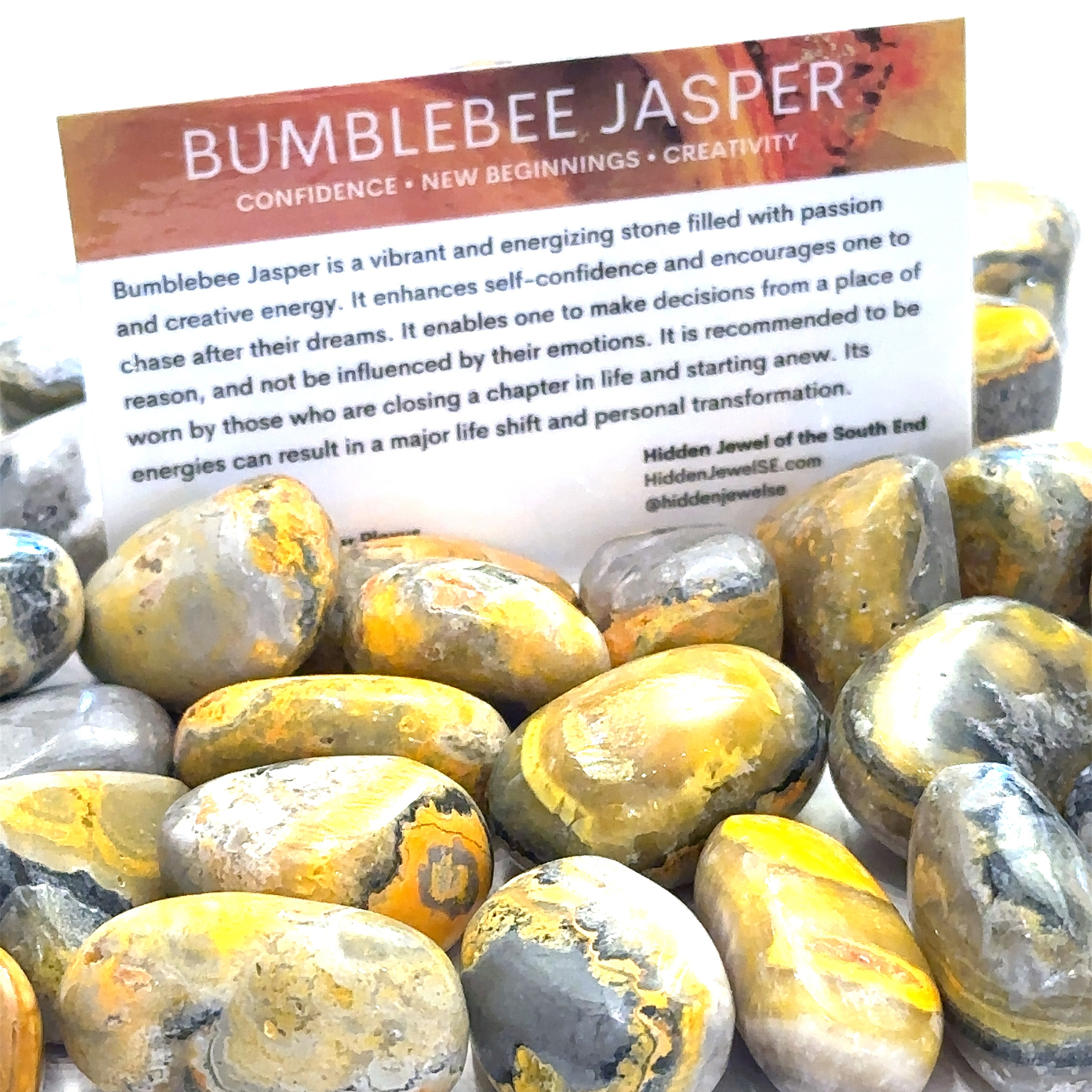 Jasper, Bumblebee tumbled  Gemstone