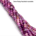 Ruby Gemstone (Sir Lanka)  Strands, jewelry supplies