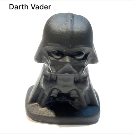 Gemstone Star Wars Figures, Black Obsidian & Green Aventurine