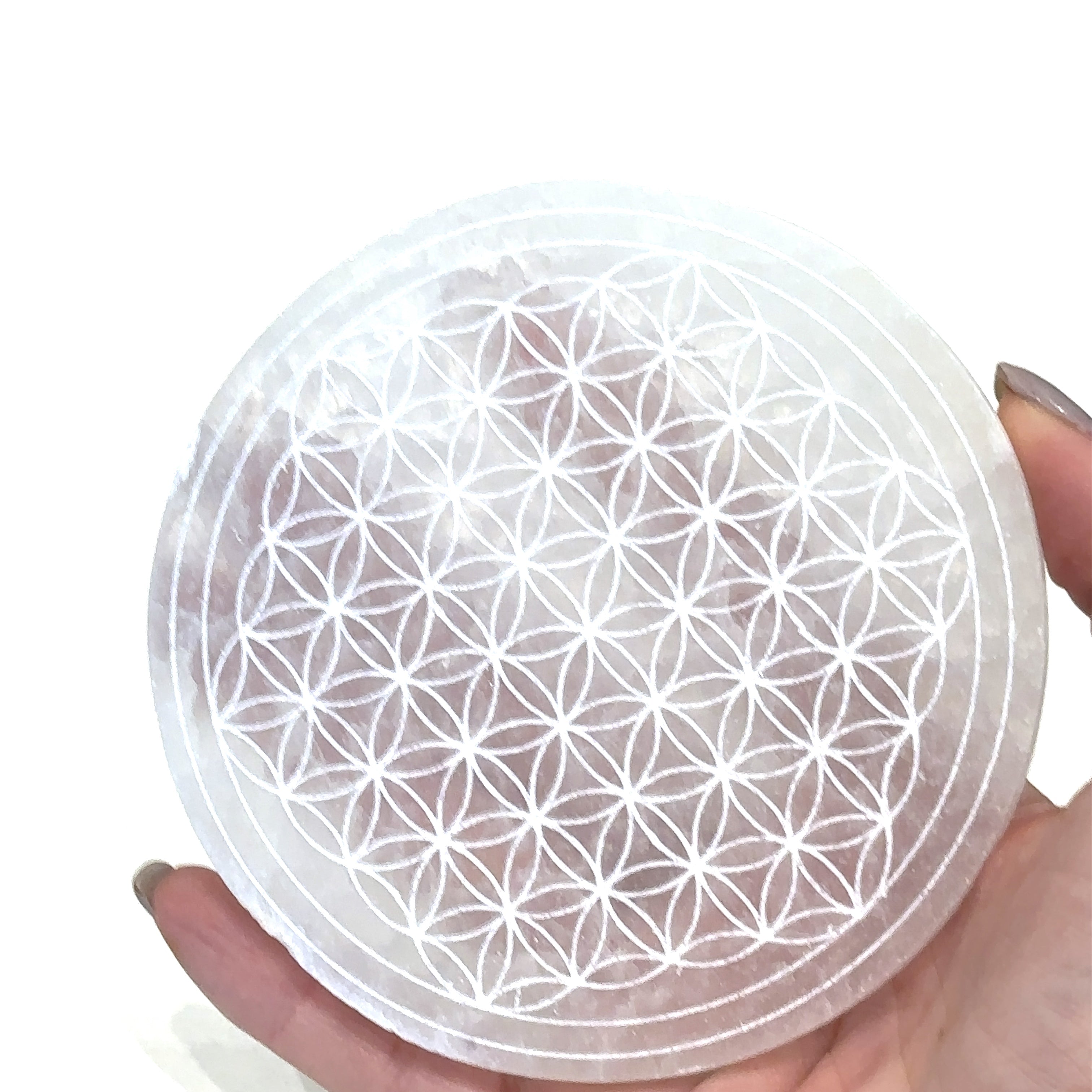 Selenite gemstone plates/ disks