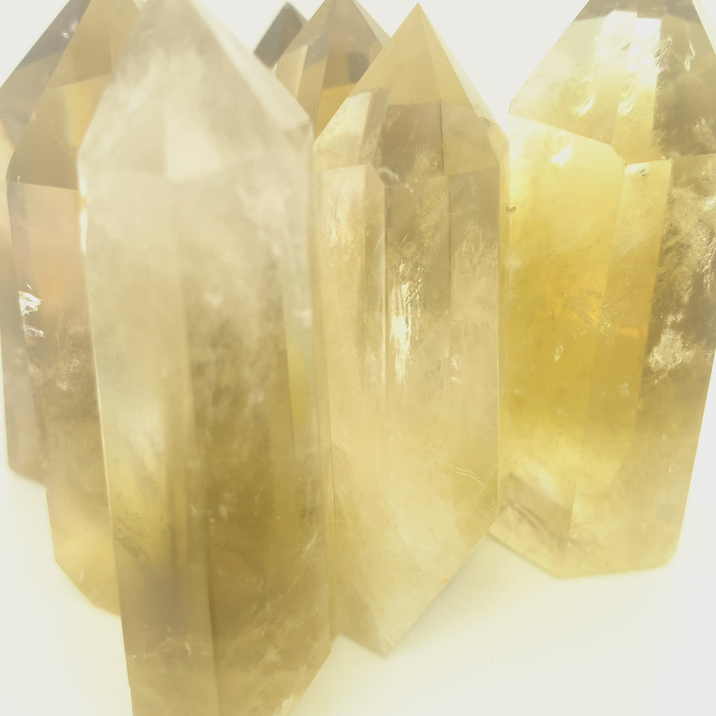 Lemon Topaz Towers, Polished 2.5" (Larger width)