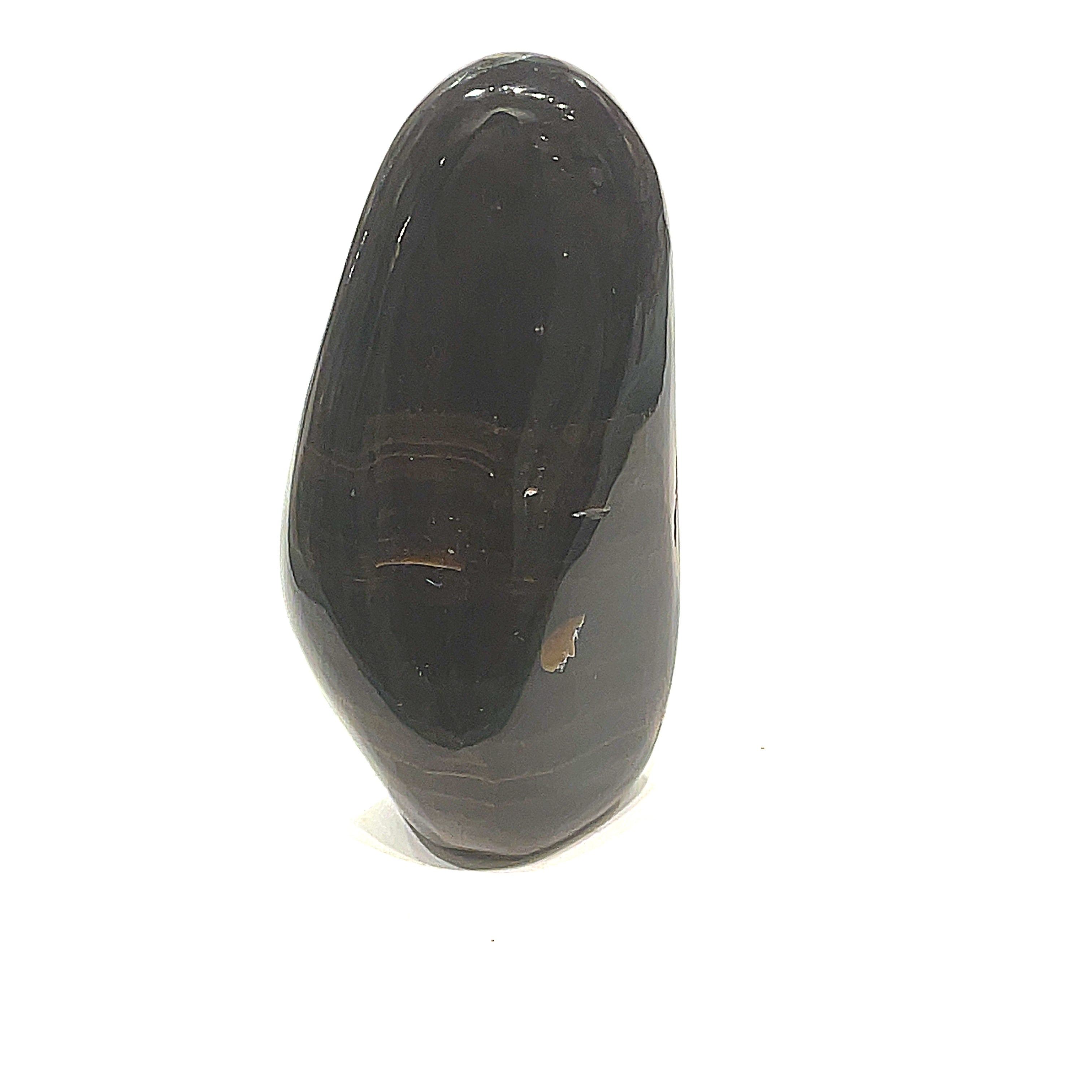 #2 Chocolate Calcite free-form gemstones varying slightly in size and shape, with a smooth, polished finish. They are displayed against a white background in a front view. 