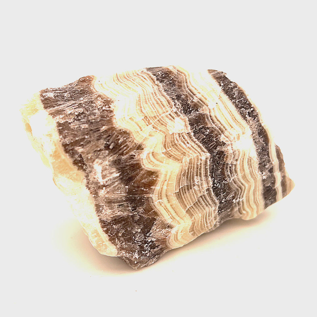 Zebra Calcite,  Raw gemstone (Mexico)