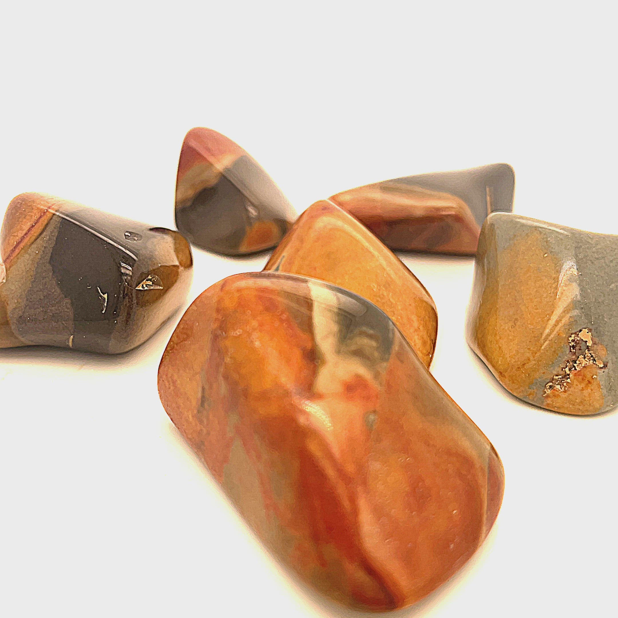 Polychrome Jasper tumbled gemstone
