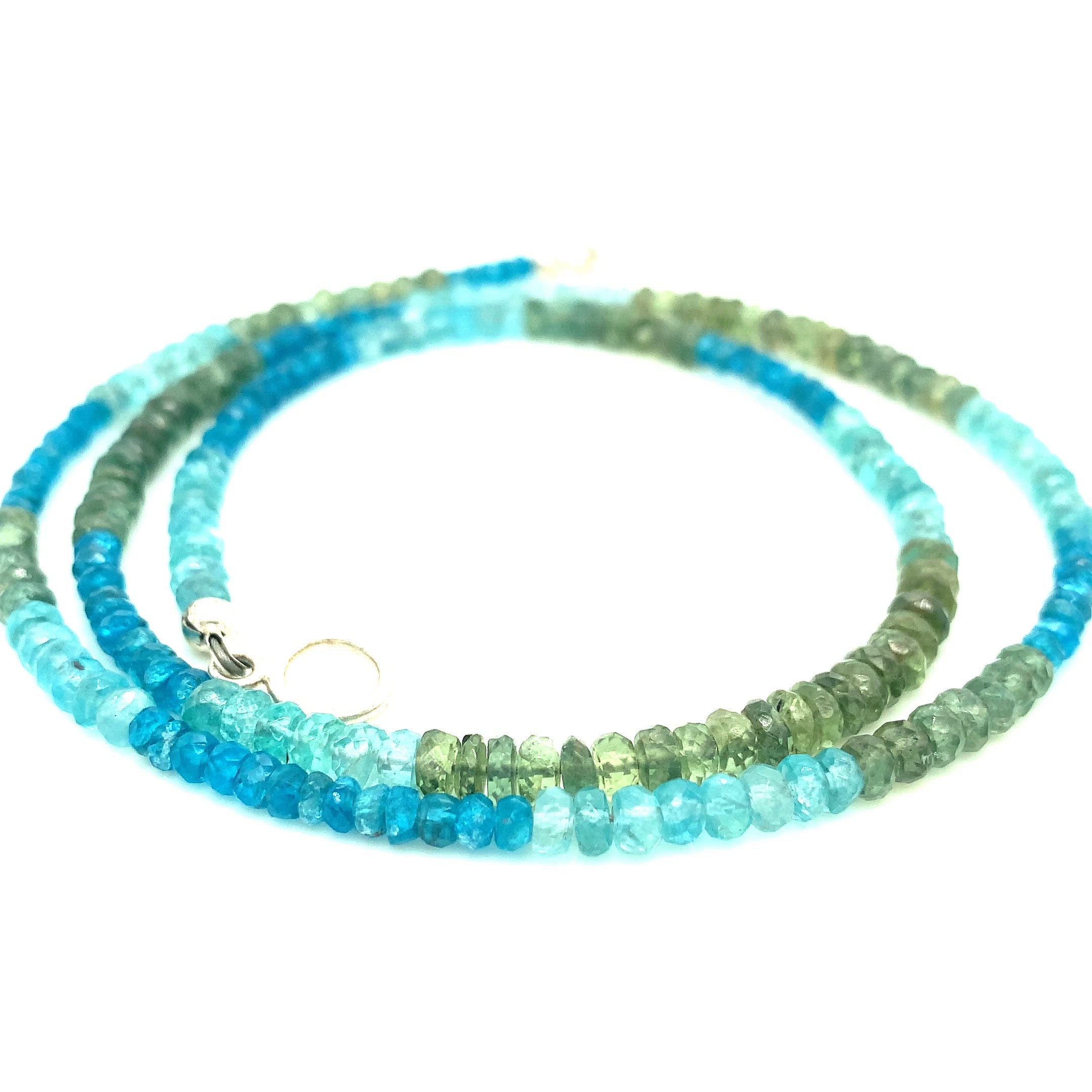 Genuine Blue Fluorite sterling silver necklace, blue and Sterling Silver Necklace