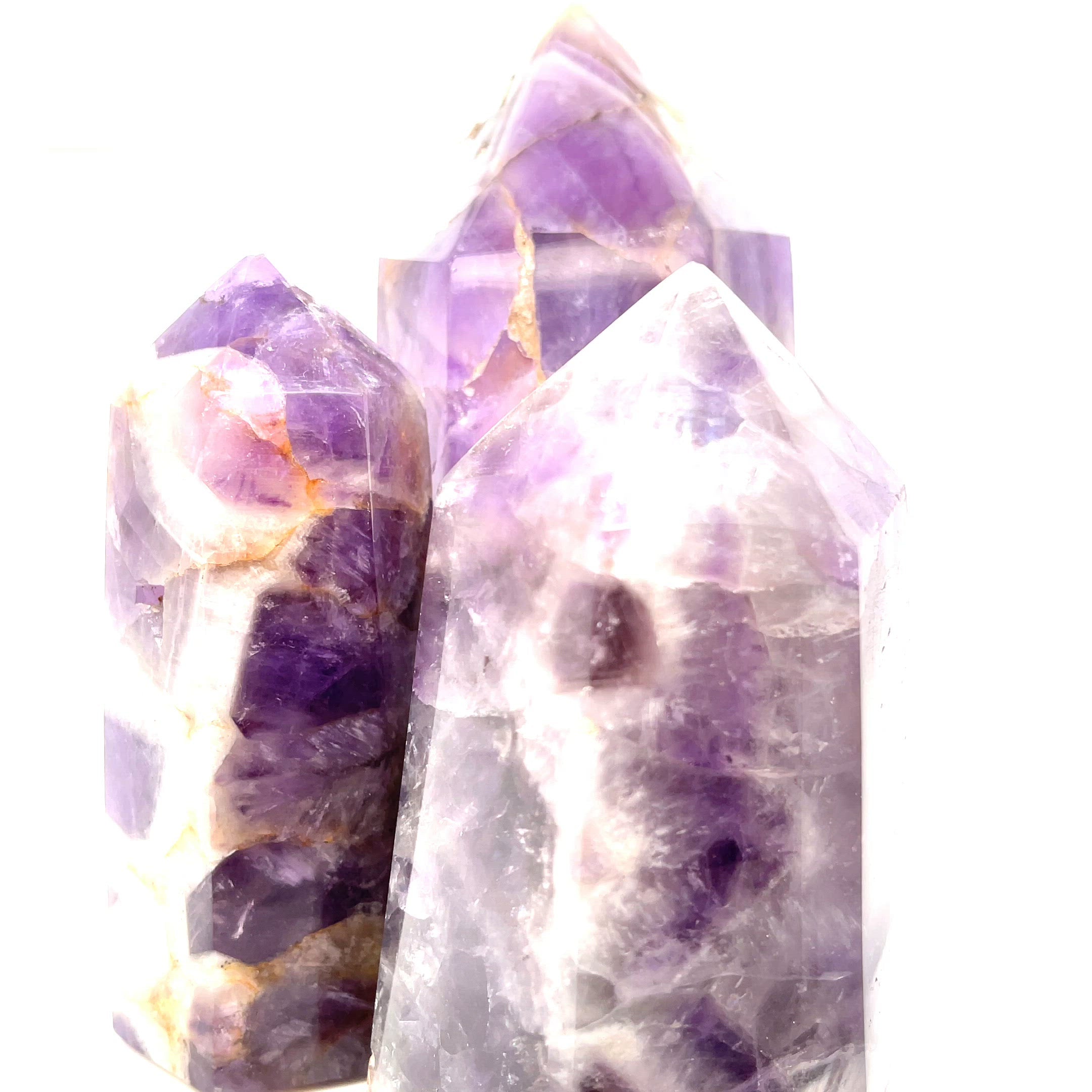 Chevron Amethyst Gemstone Tower