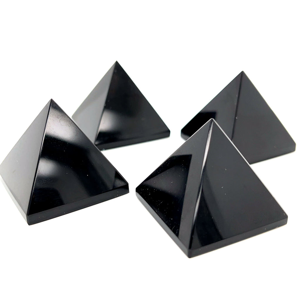 Black Obsidian Gemstone Pyramid