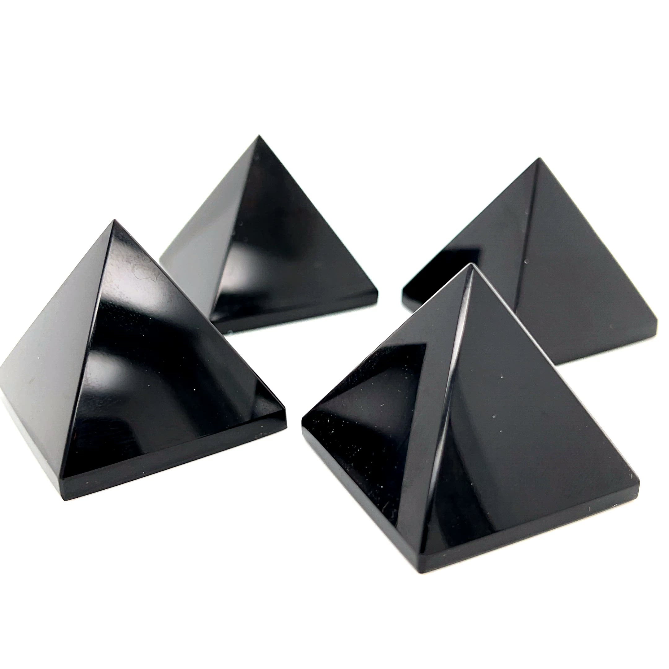 Black Obsidian Gemstone Pyramid