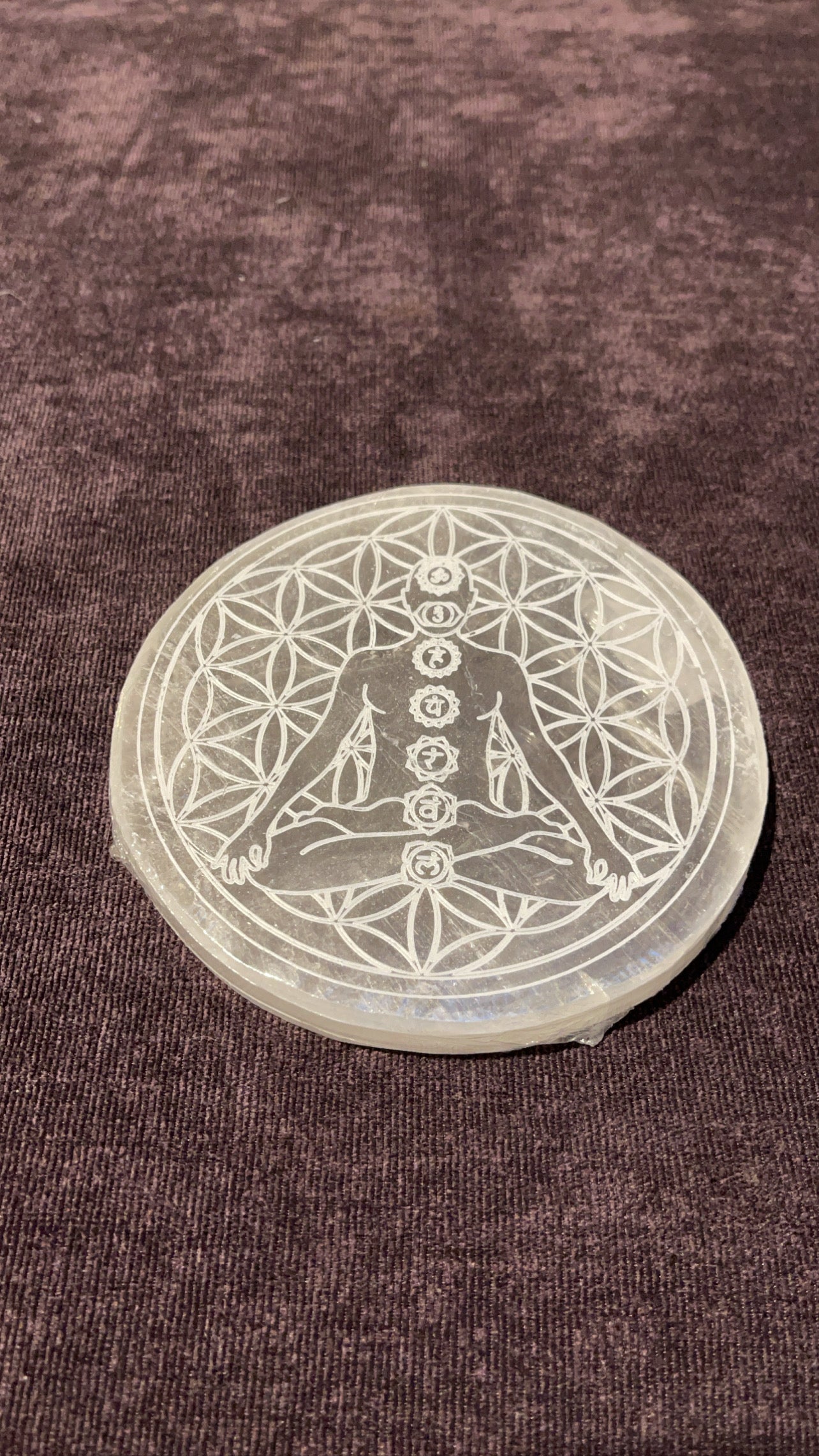 Selenite gemstone plates/ disks