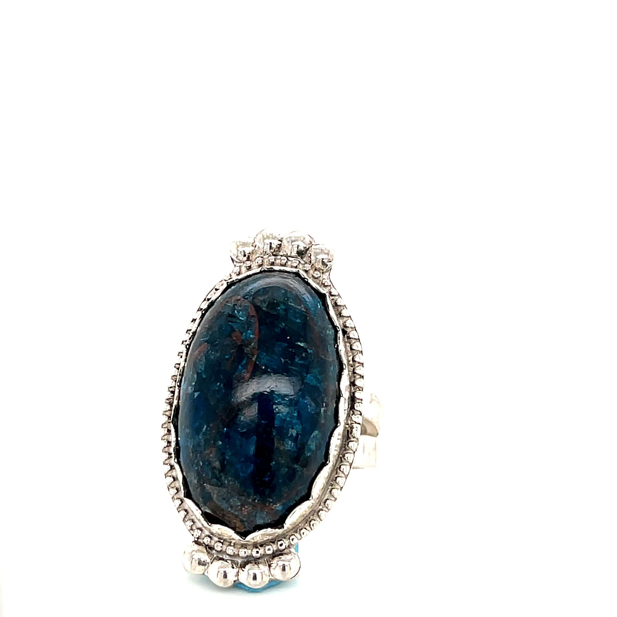 Blue Apatite Gemstone ring,  Sterling Silver ring, size 8, ring  Jewelry