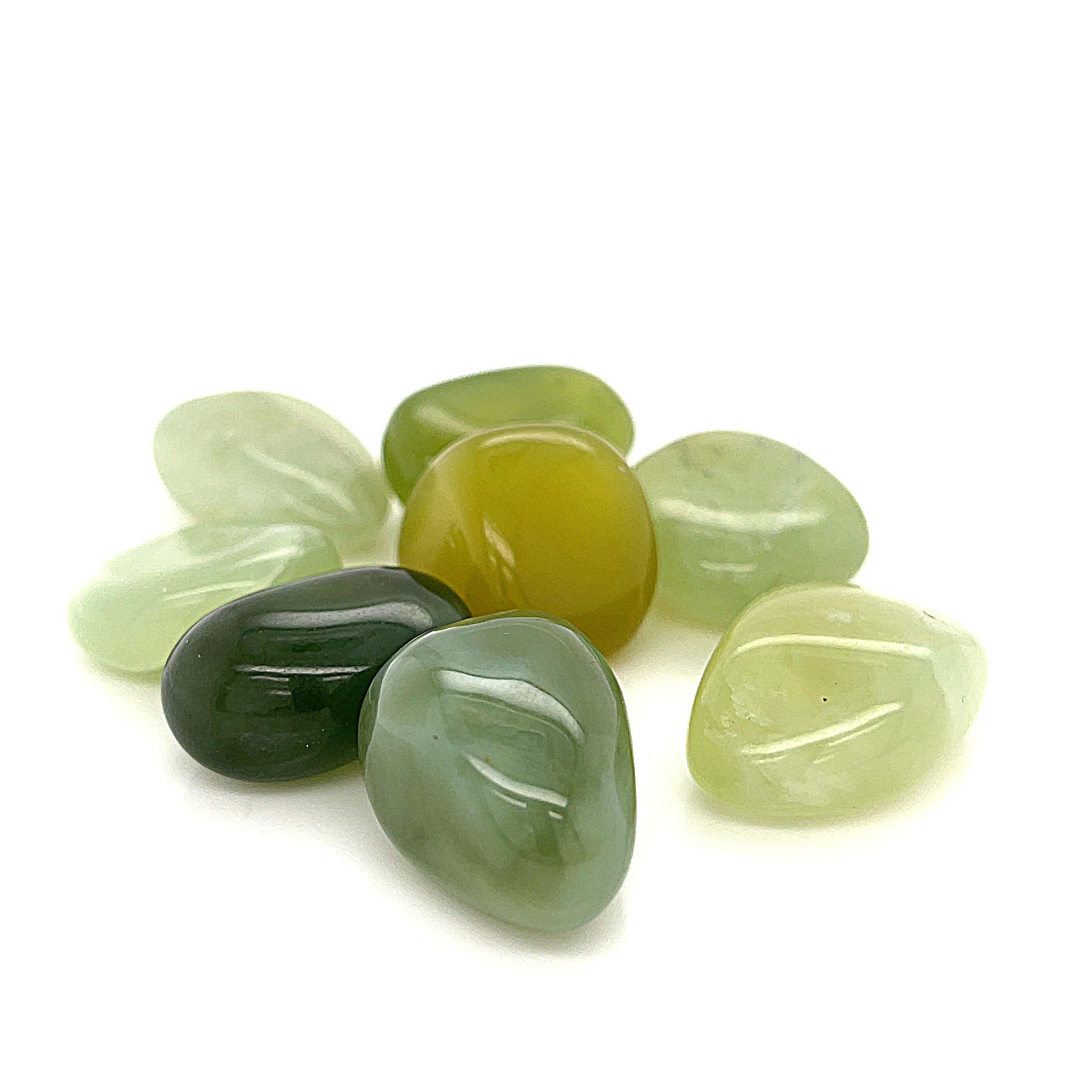 Jade, Green Tumbled Gemstone