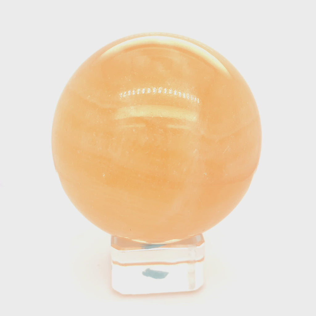 Orange Calcite Gemstone Sphere
