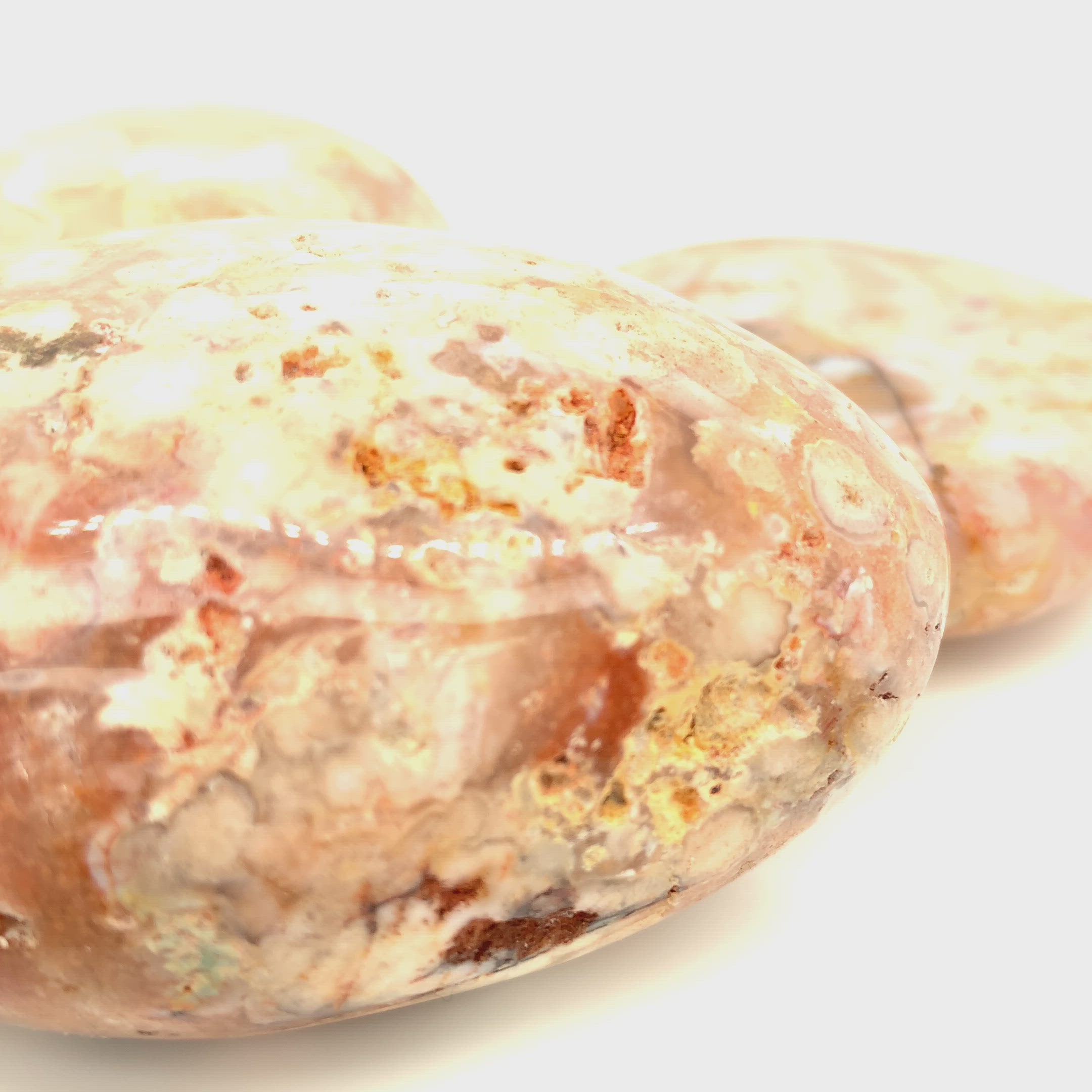 Flower Agate gemstone Palm Stone