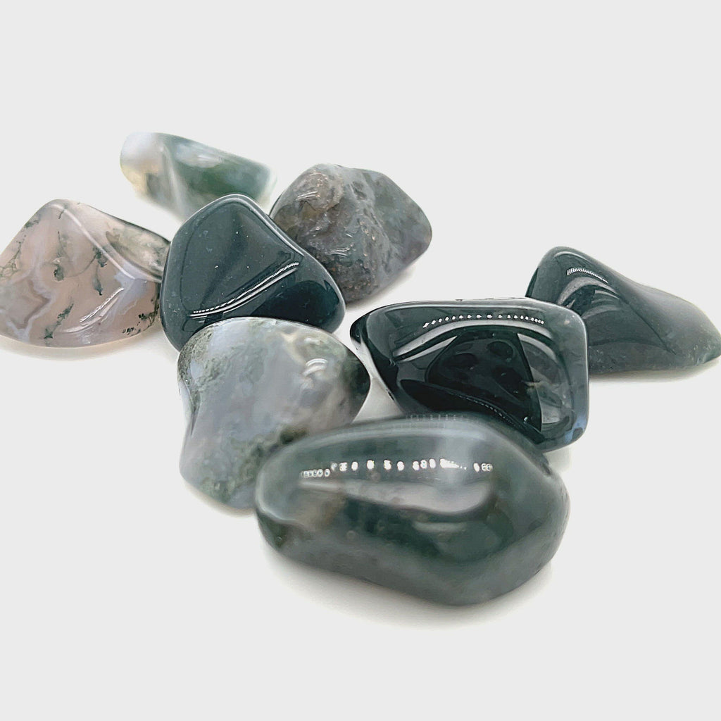 Moss Agate  tumbled gemstone