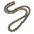 A Unisex Druzy Agate Necklace styled for layering and everyday wear, on a white background, center-long overview. 
