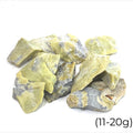 A group of Devalite stone (11-20g) used in meditation and crystal healing – grounding Earth energy. on a white background front overview.
