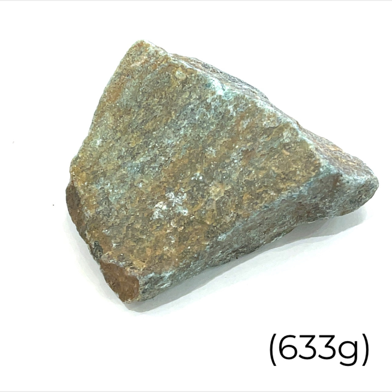 A raw Bloodstone (633g) used in meditation for grounding and energy balance on s white background and front overview. 