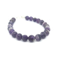 Amegreen gemstone beads in soft lavender and green tones, handcrafted healing bracelet front overview.