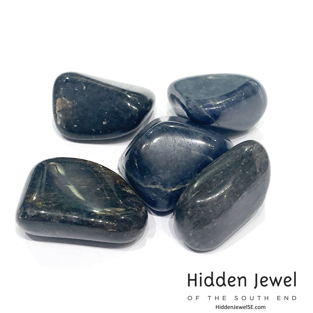 Blue Aventurine Gemstone grouping on white