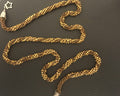 Crocheted Freshwater Pearl Necklace Gold necklace w/seed beads SS clasp