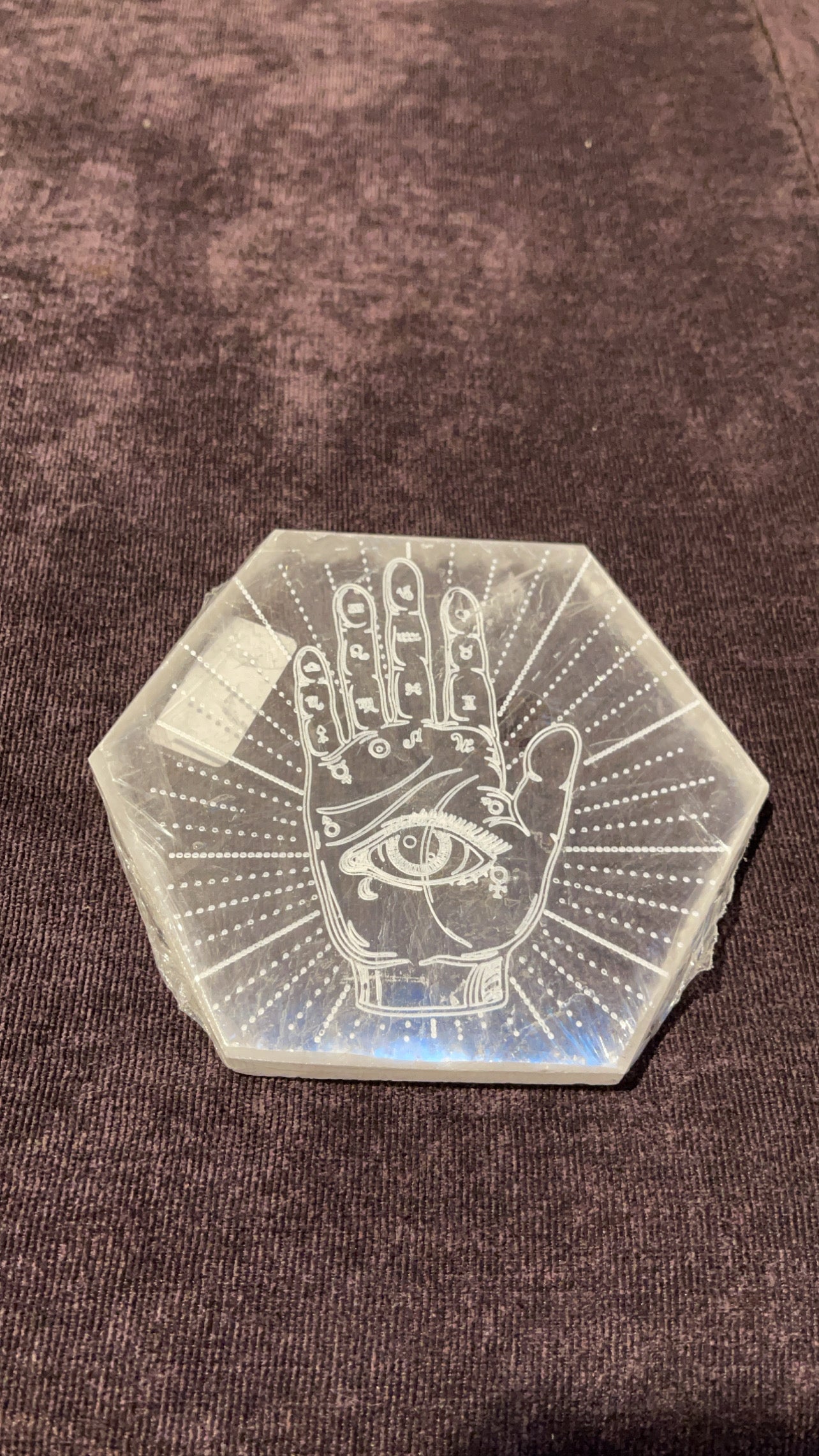 Selenite gemstone plates/ disks