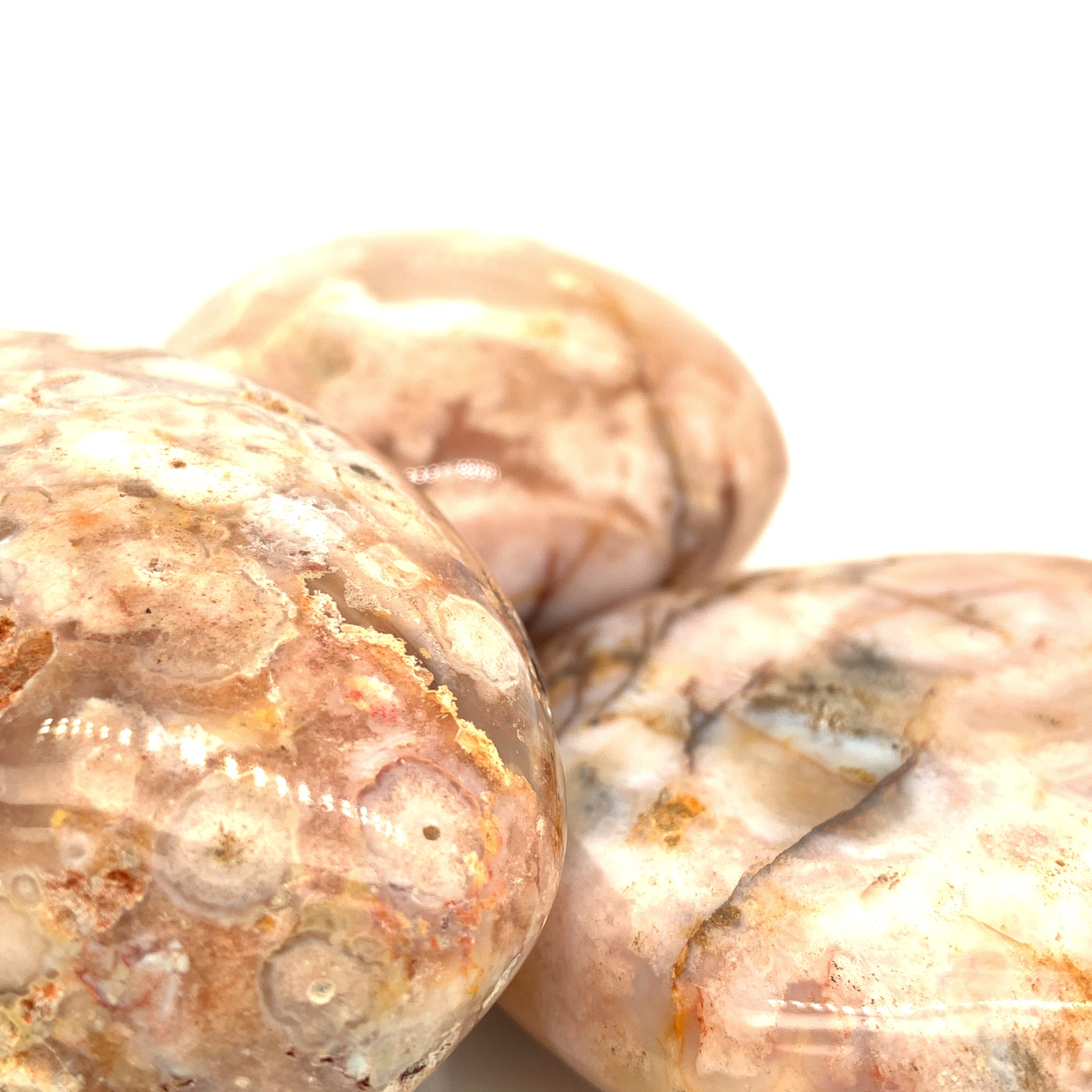 Flower Agate gemstone Palm Stone