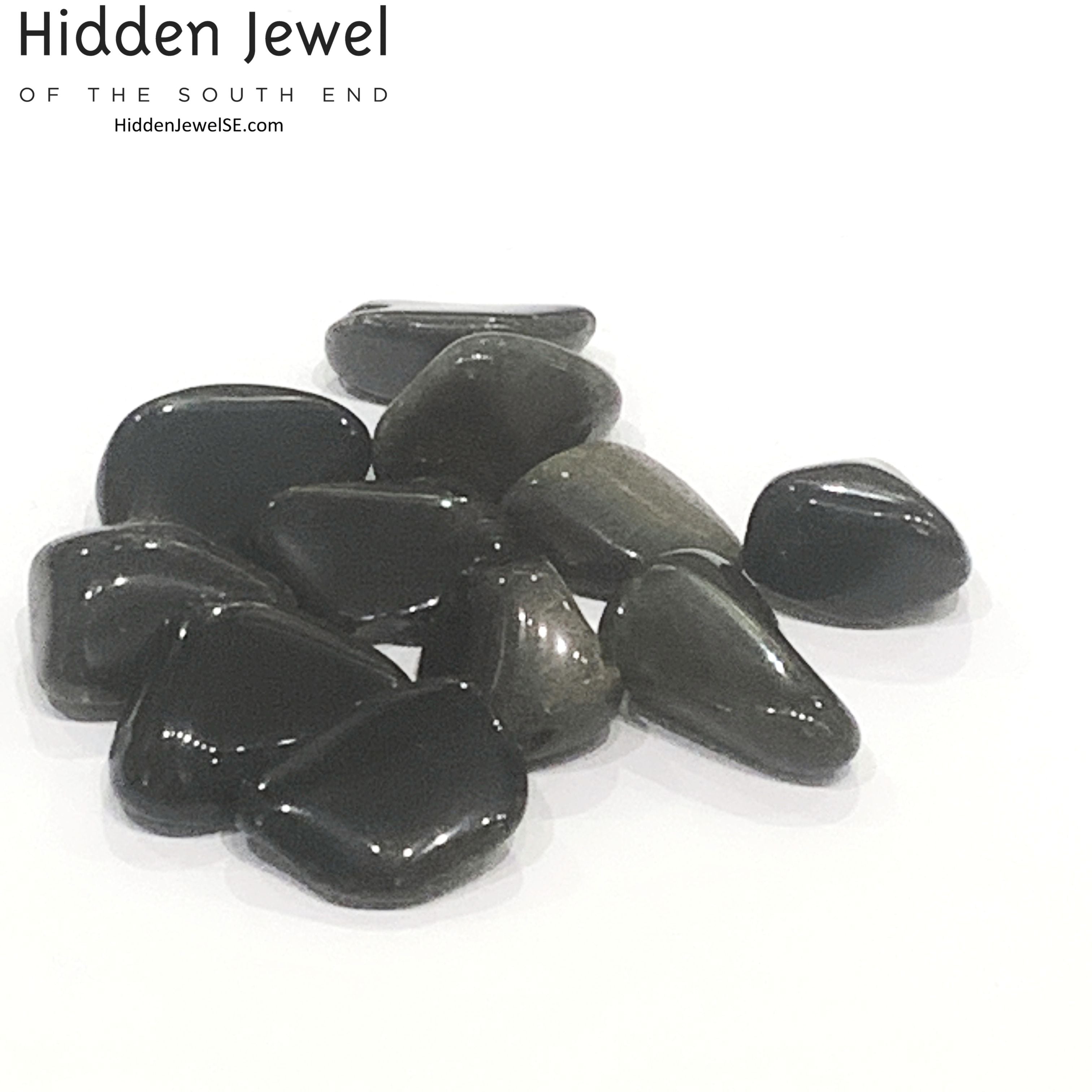 Golden Sheen Obsidian Tumbled Gemstone   (Mexico)