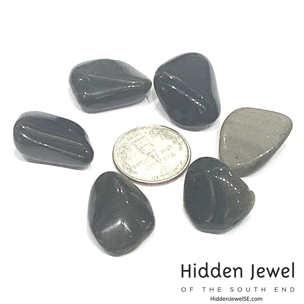 Golden Sheen Obsidian Tumbled Gemstone   (Mexico)