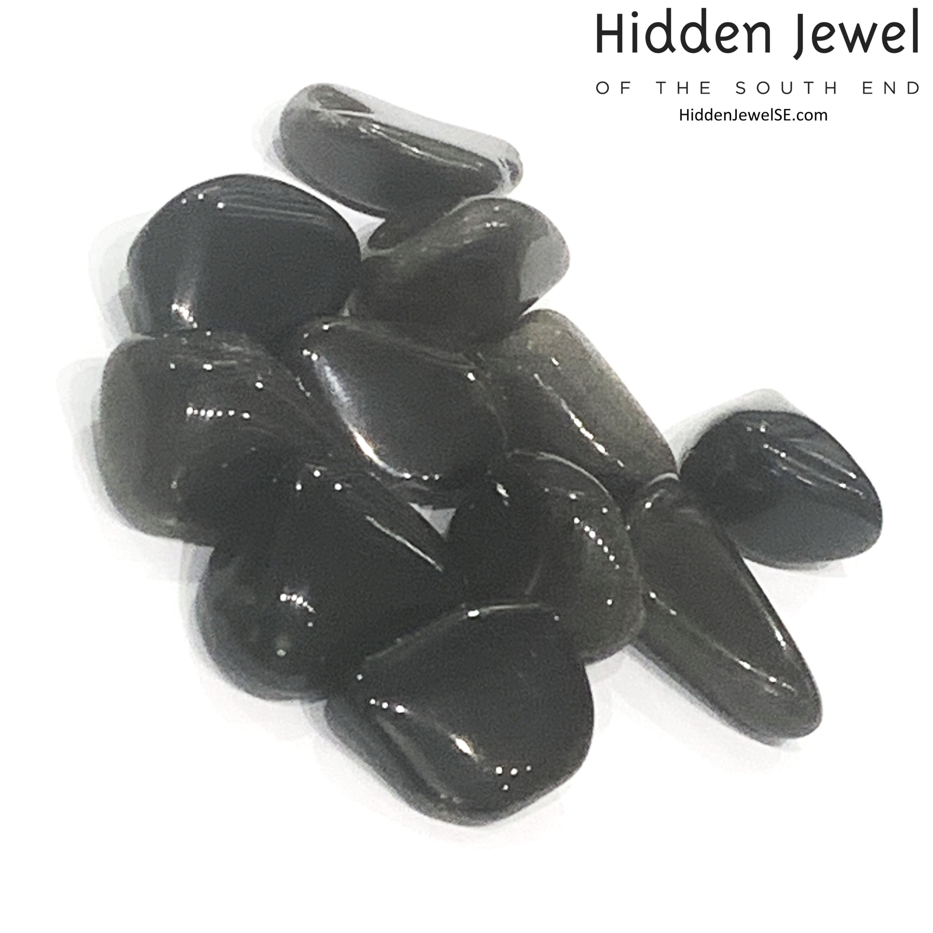 Golden Sheen Obsidian Tumbled Gemstone   (Mexico)