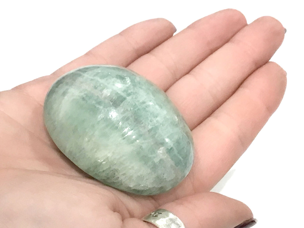 Green Fluorite Palm Stone