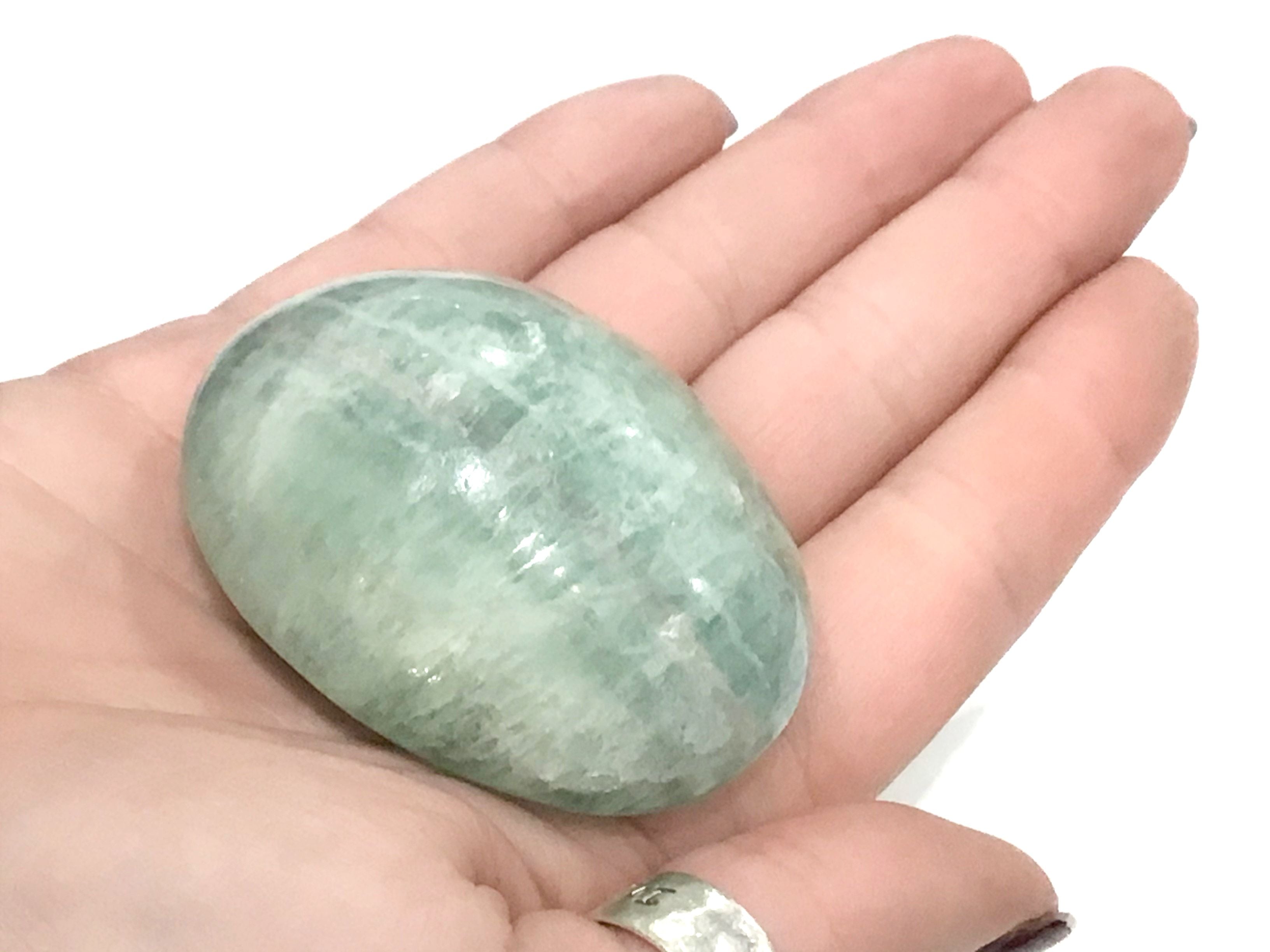 Green Fluorite Palm Stone
