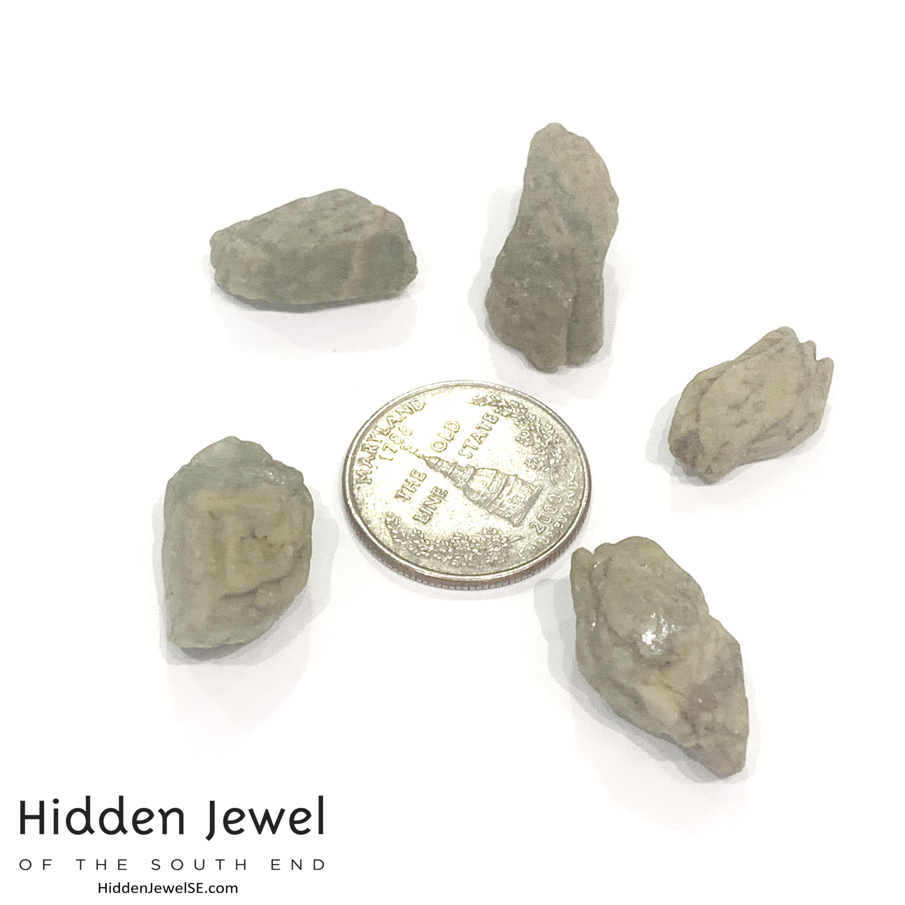 Green Heulandite Raw gemstones