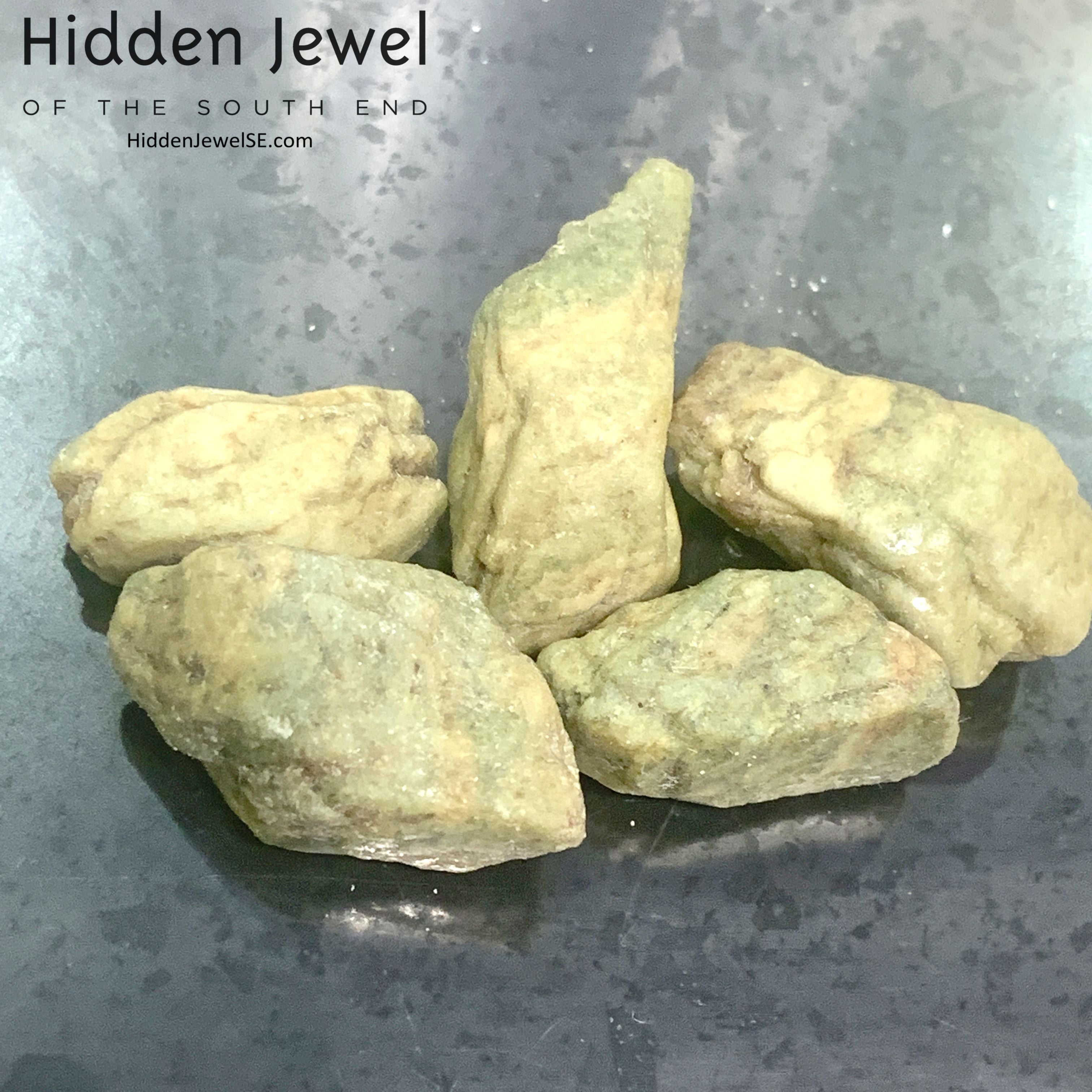 Green Heulandite Raw gemstones