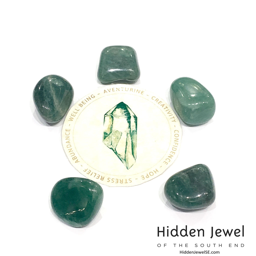 Green Aventurine Gemstone on white overview