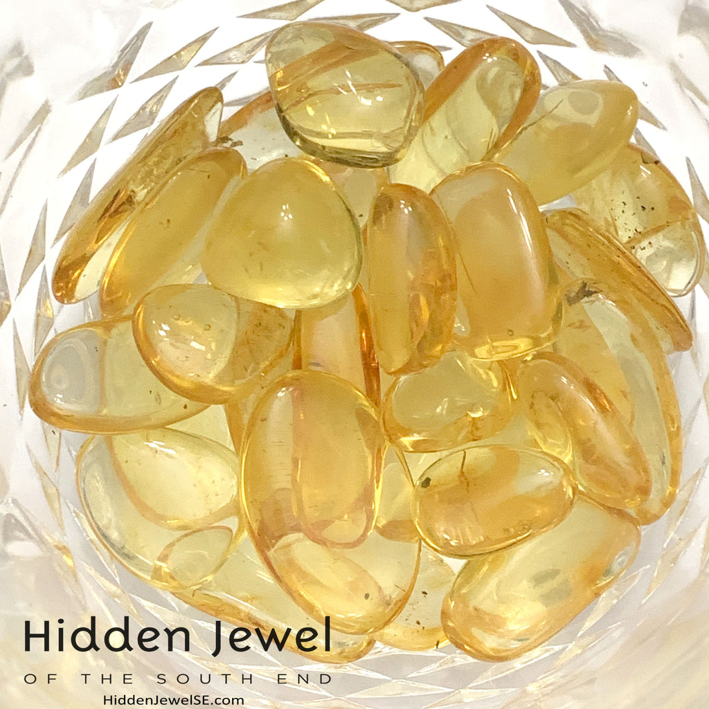 Amber  tumbled gemstone
