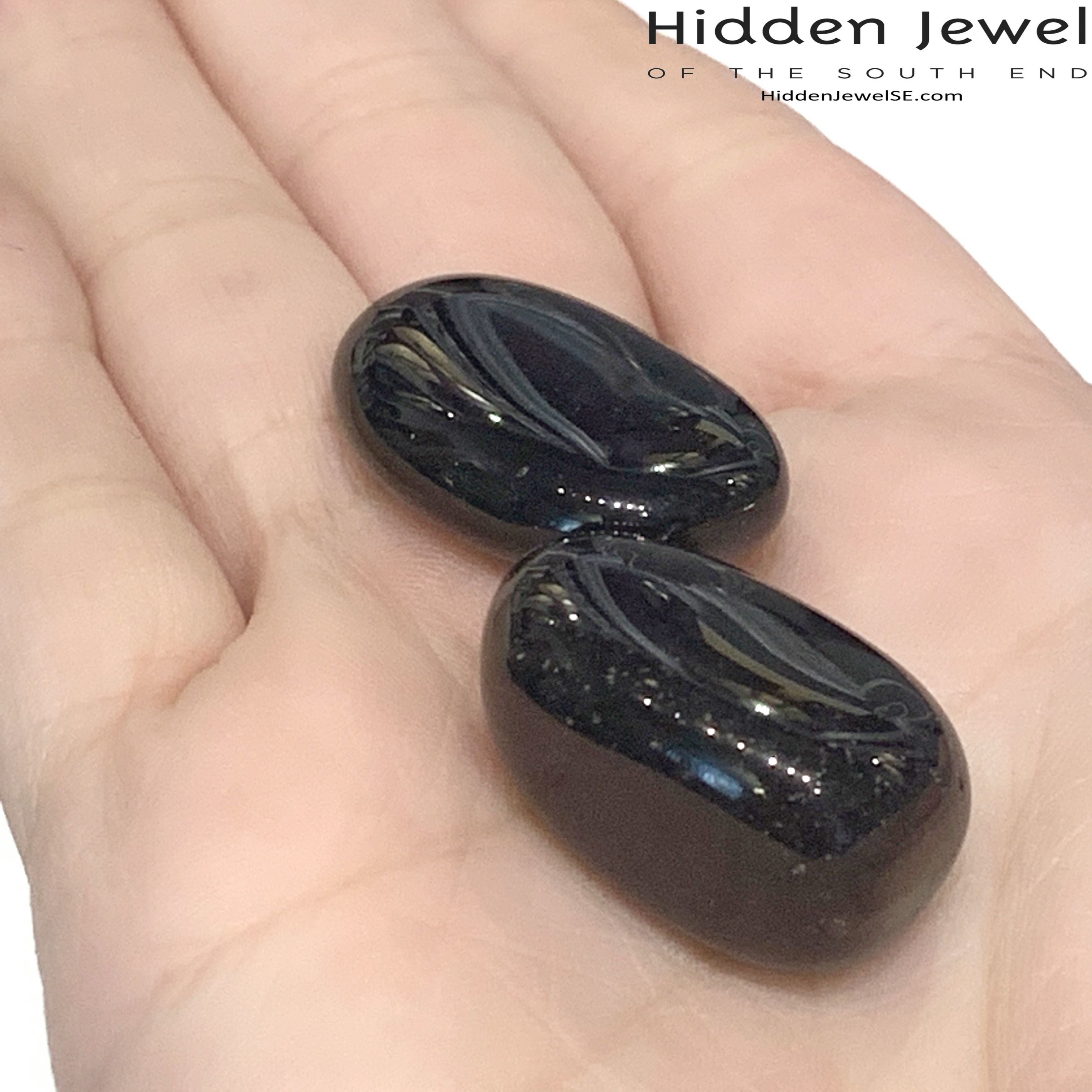 Black Obsidian tumbled gemstone