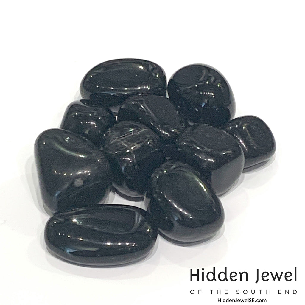 Black Obsidian tumbled gemstone