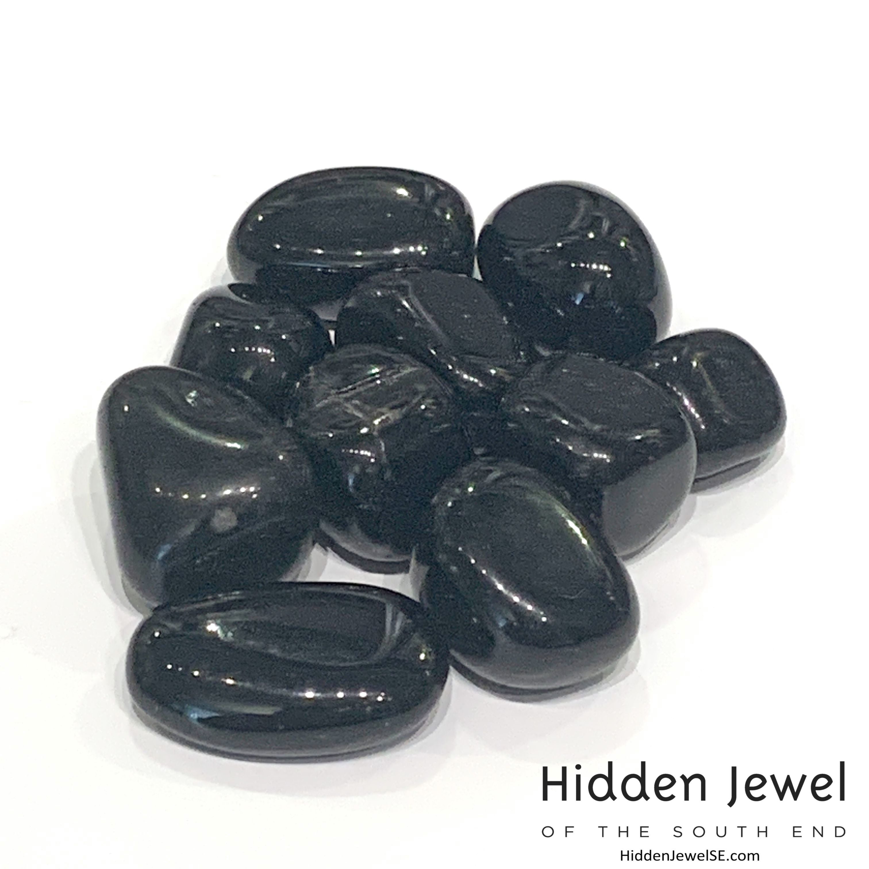 Black Obsidian tumbled gemstone