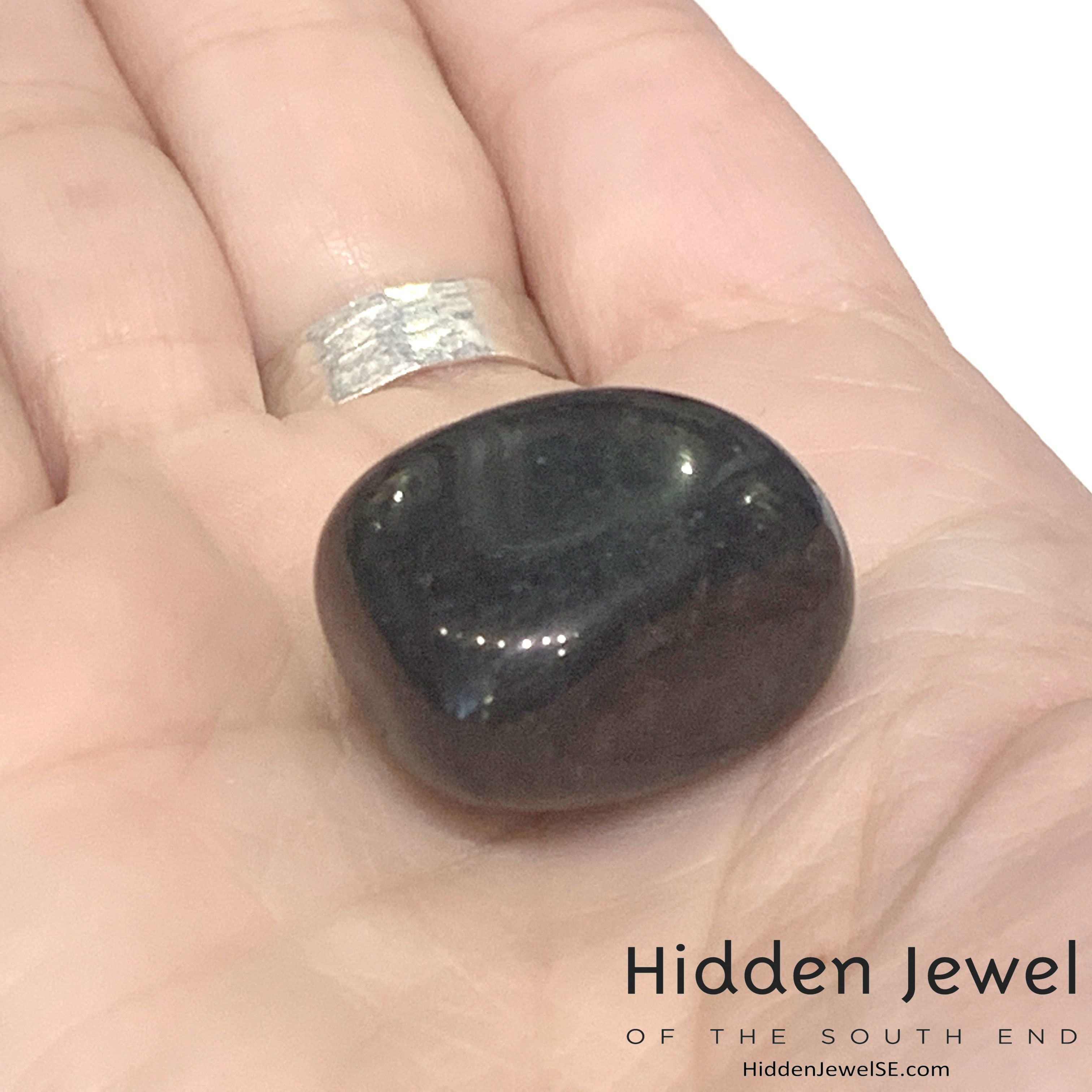 Black Obsidian tumbled gemstone