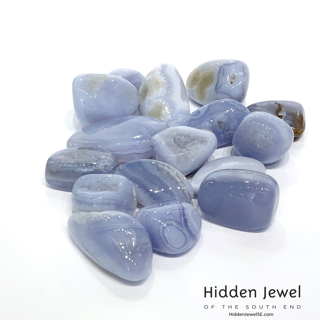 Blue Lace Agate Gemstone Tumbled gemstone