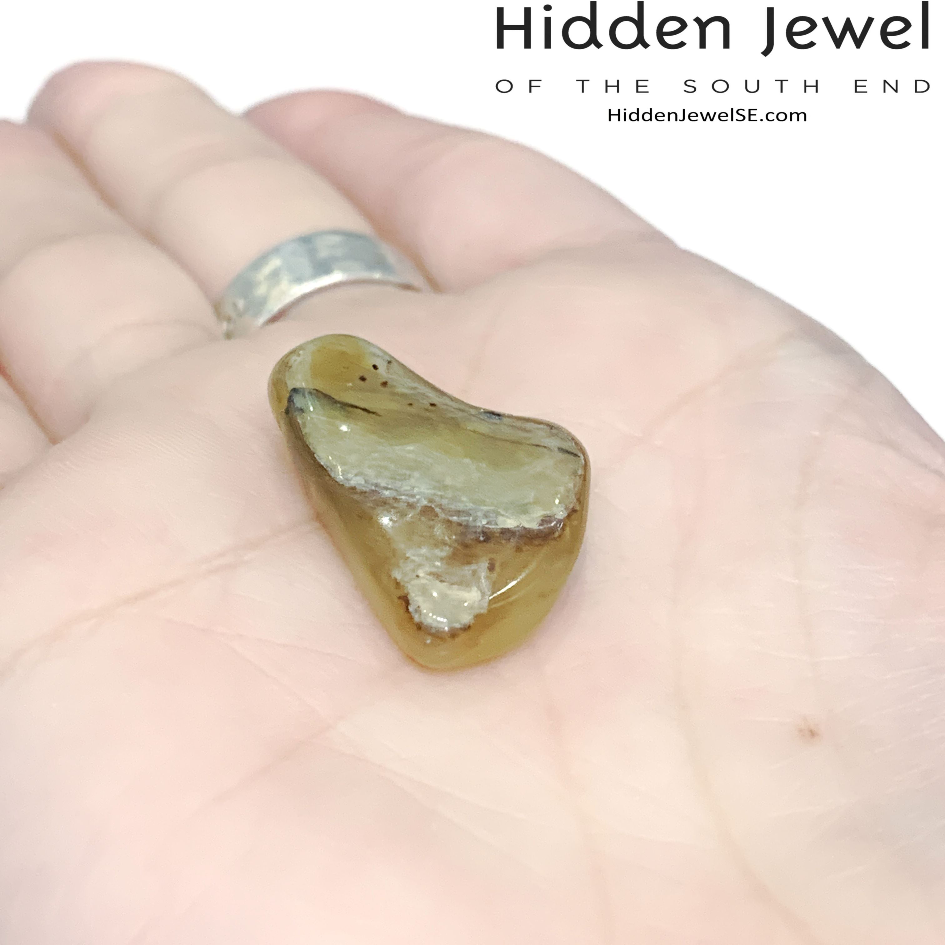 Olive Green Opal tumbled Gemstone