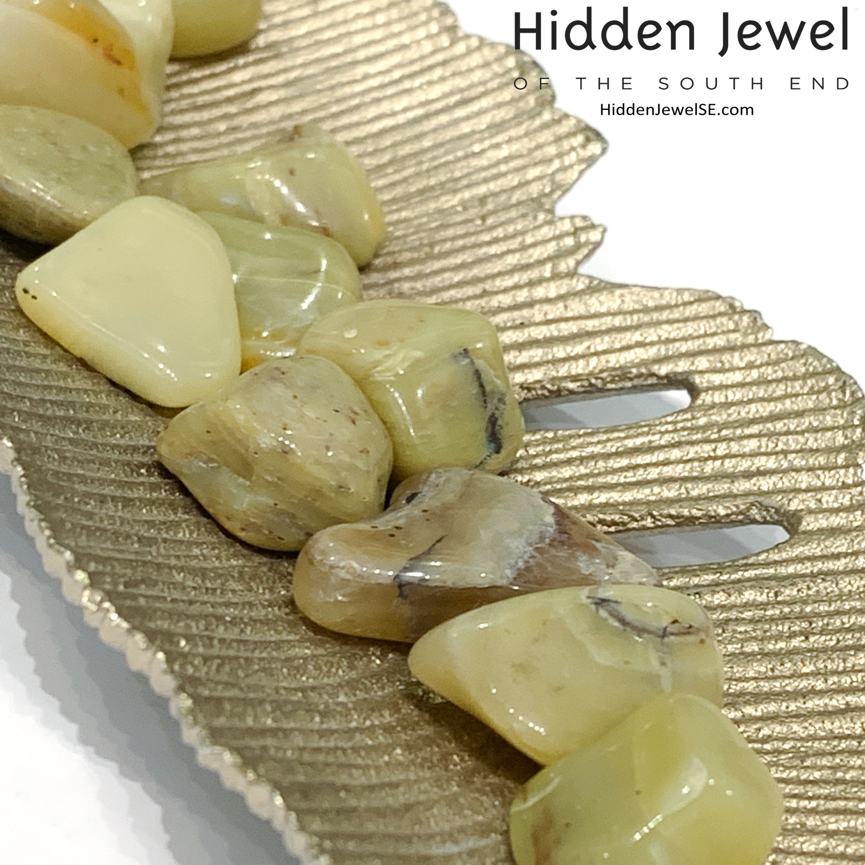 Olive Green Opal tumbled Gemstone