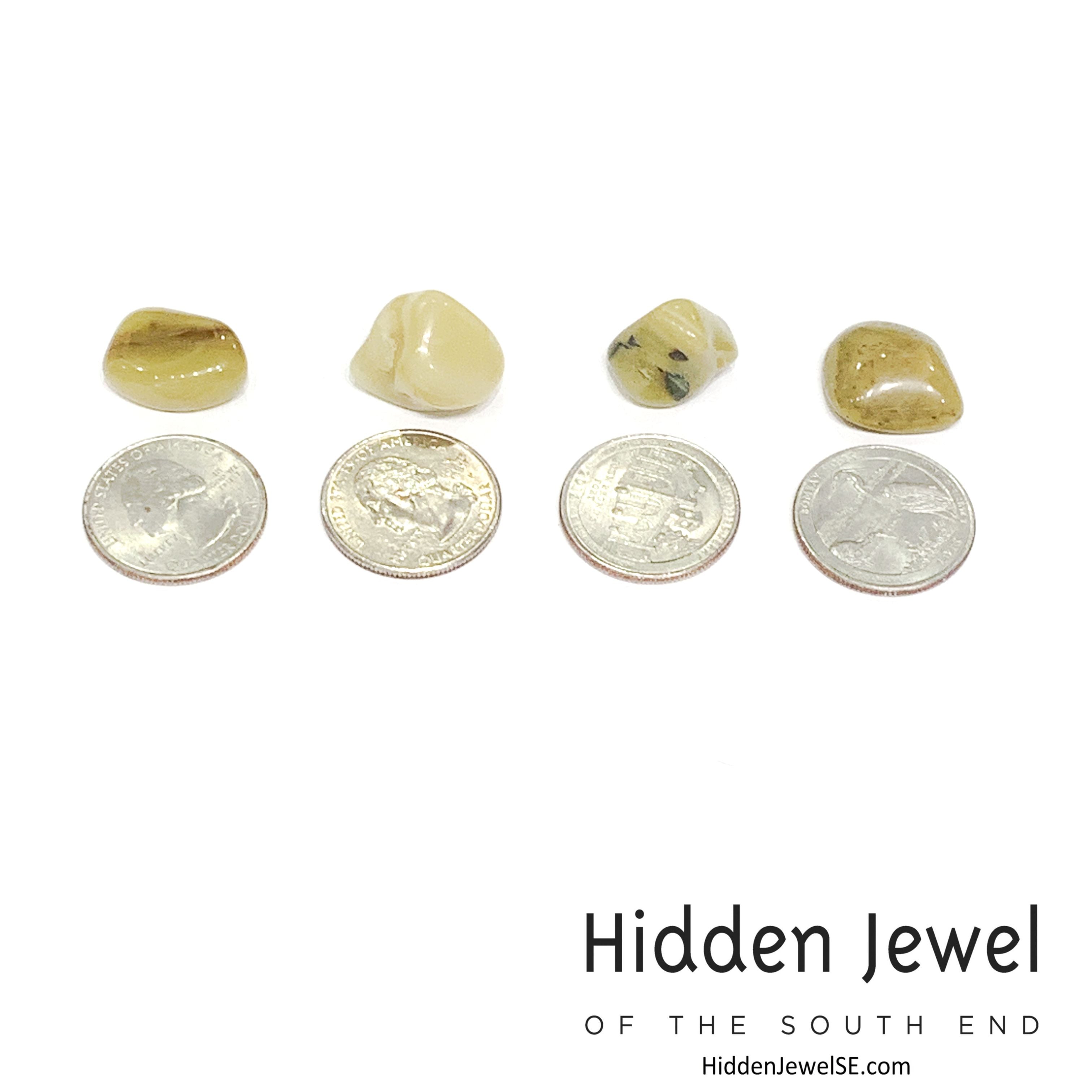 Olive Green Opal tumbled Gemstone