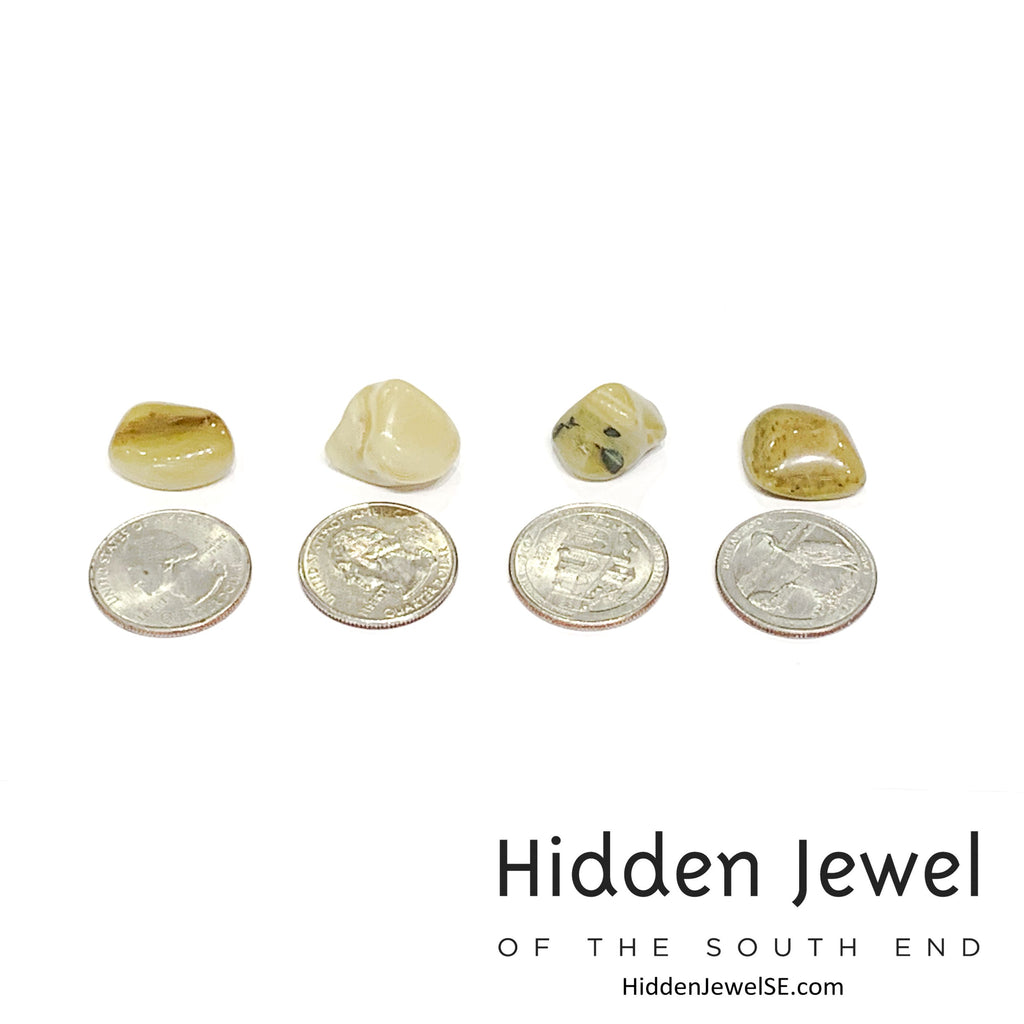 Olive Green Opal tumbled Gemstone