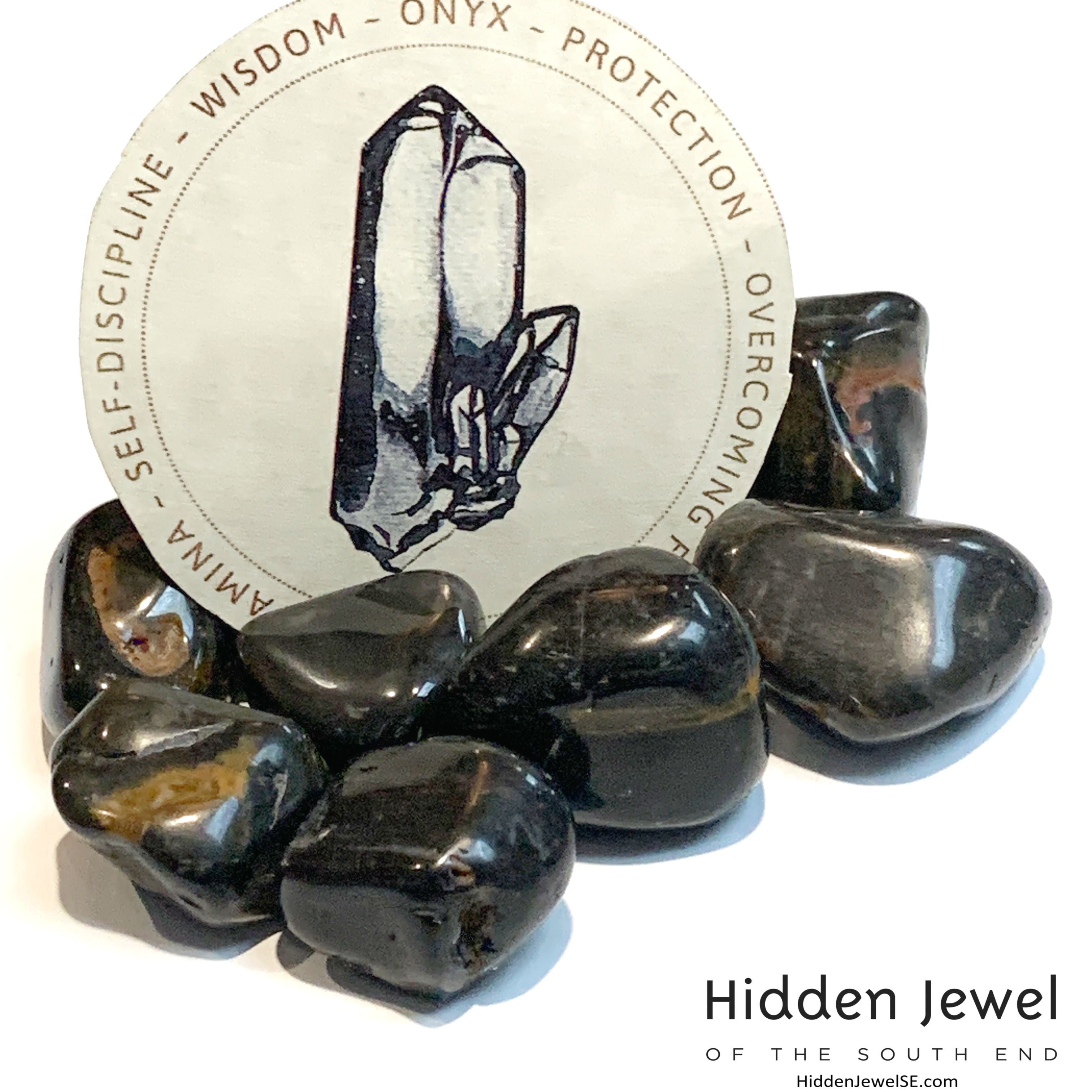 Black Onyx Tumbled gemstone