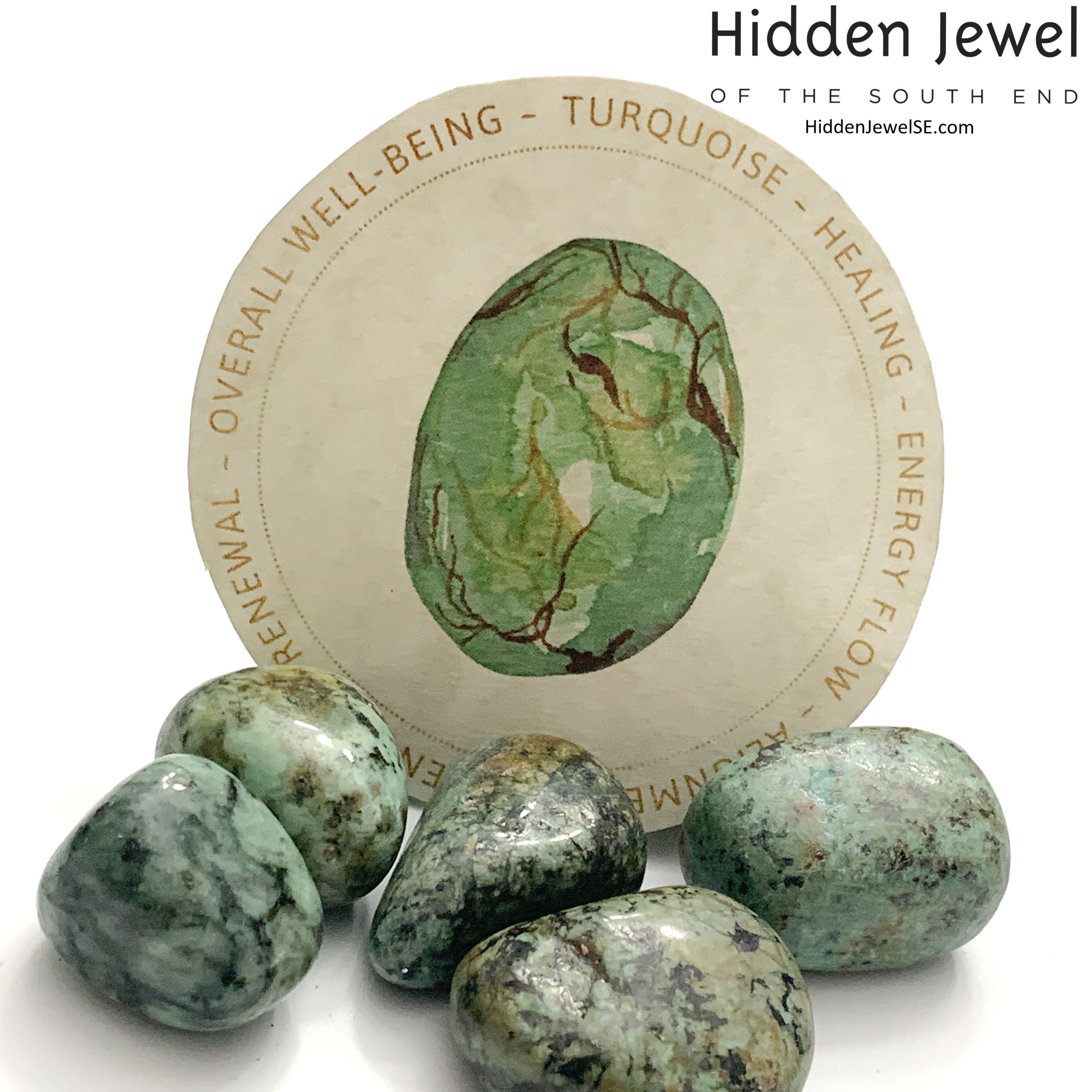 African Turquoise tumbled Gemstone