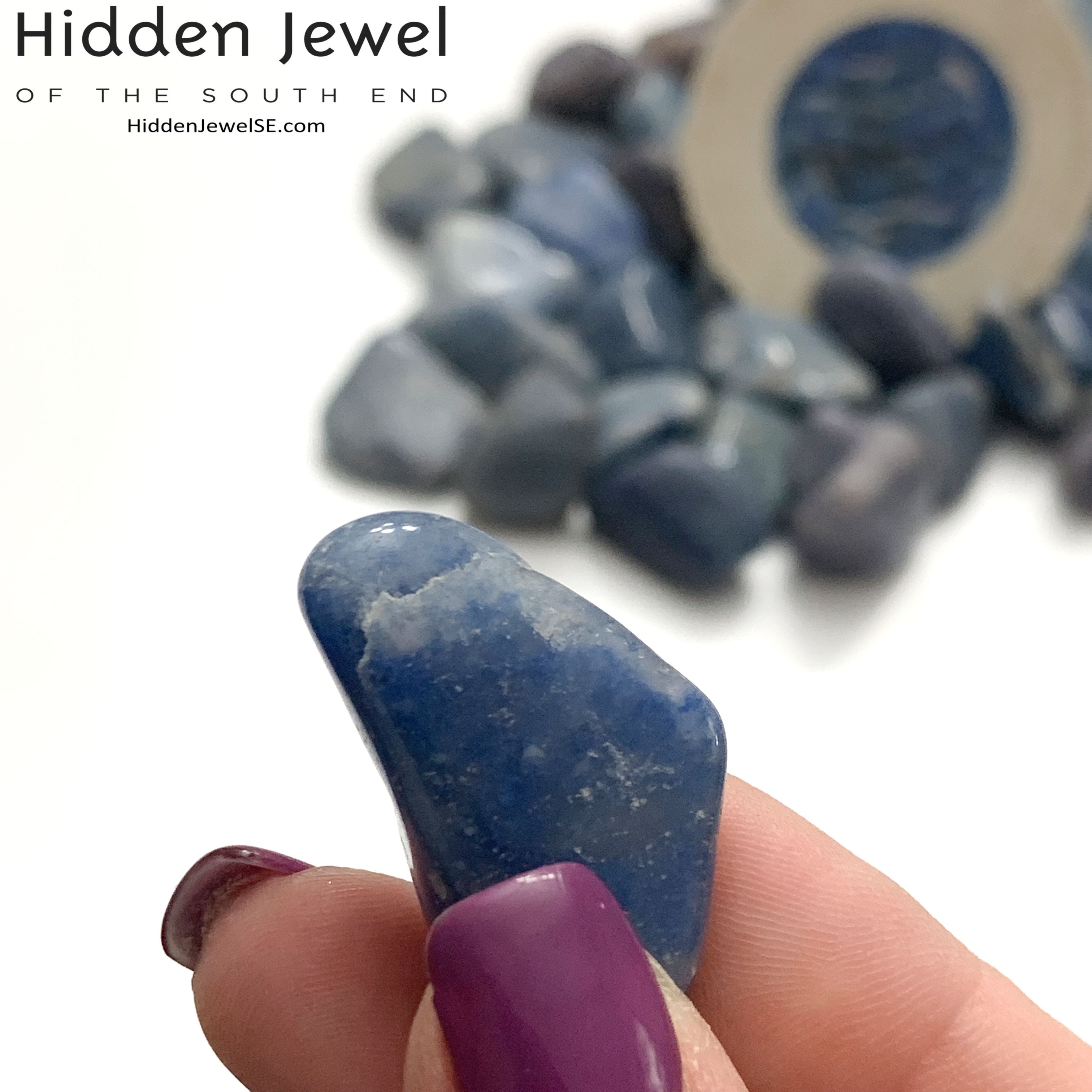Dumortierite, blue quartz, Gemstone Tumbles
