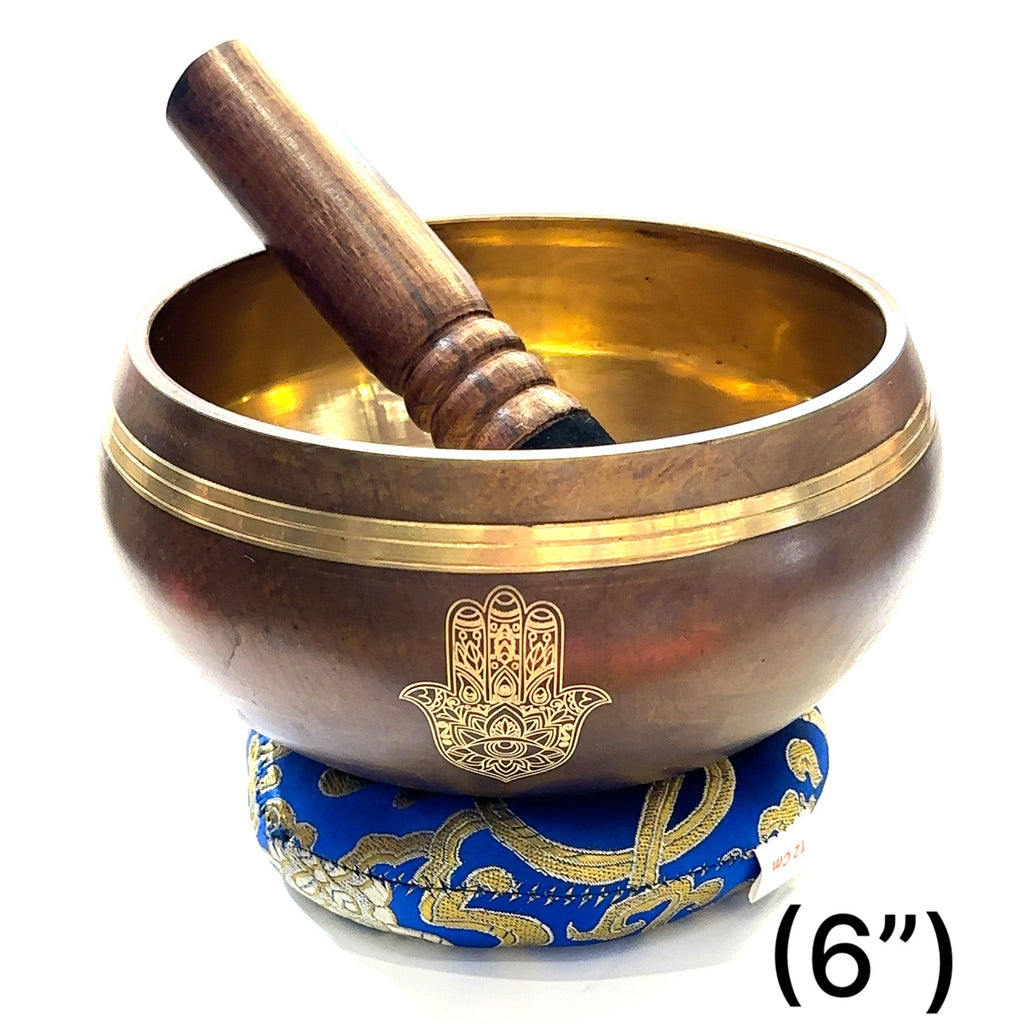 Hand‑selected Himalayan singing bowl for sound healing and chakra balancing" siging bowl Humza front bowl view 