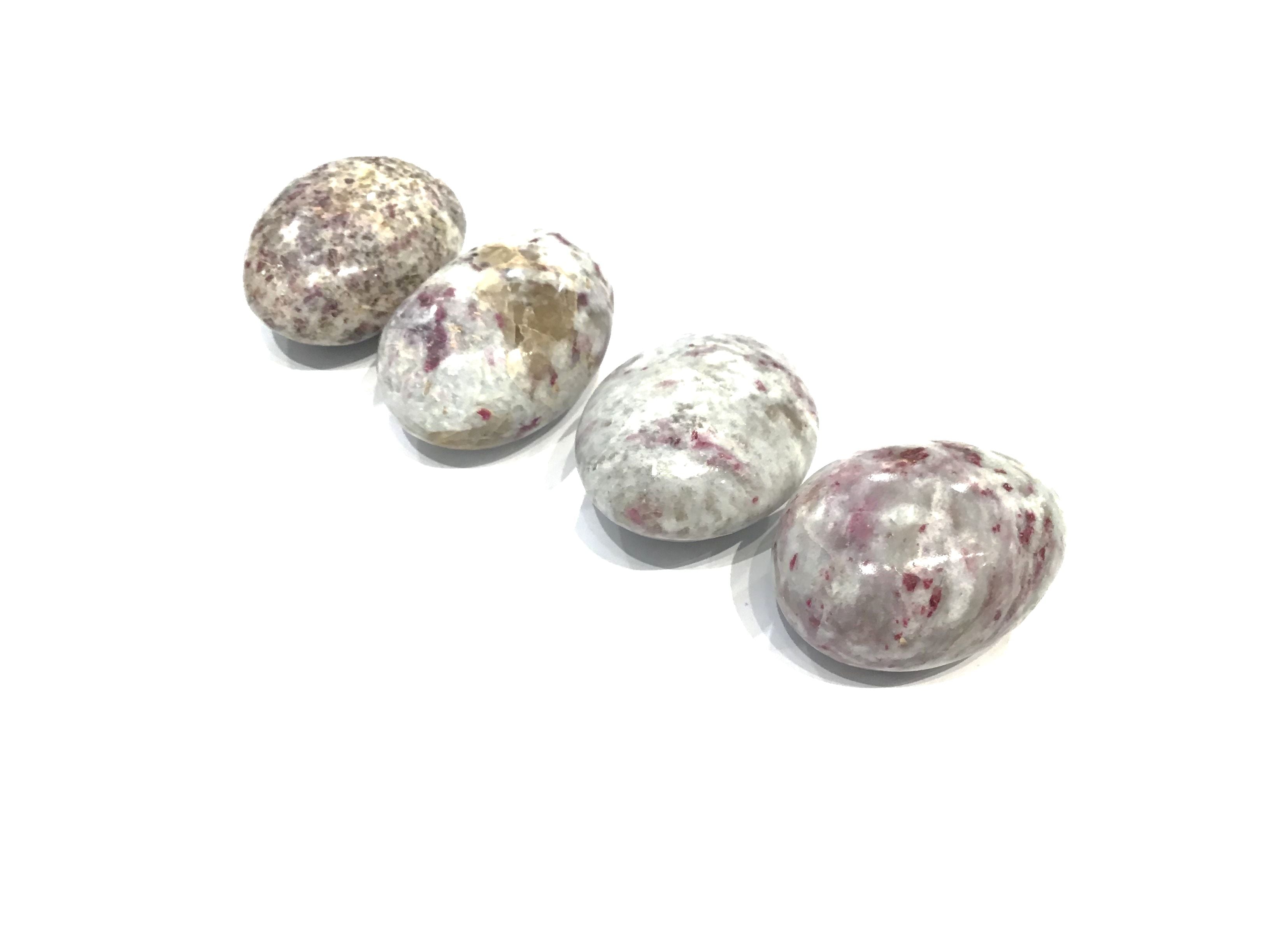 Rubelite Gemstone Palm Stone