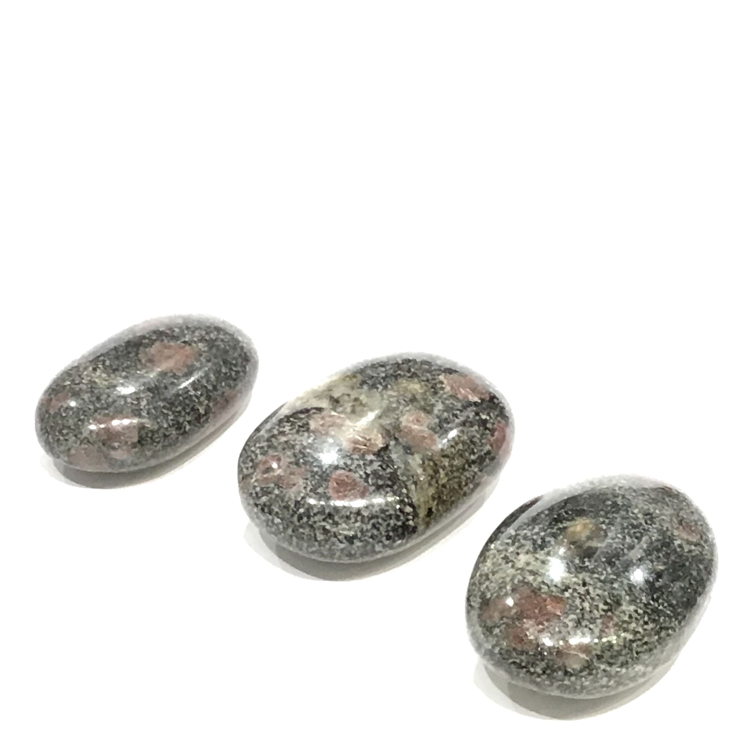 Red Spinel in Matrix Gemstone Palm Stone